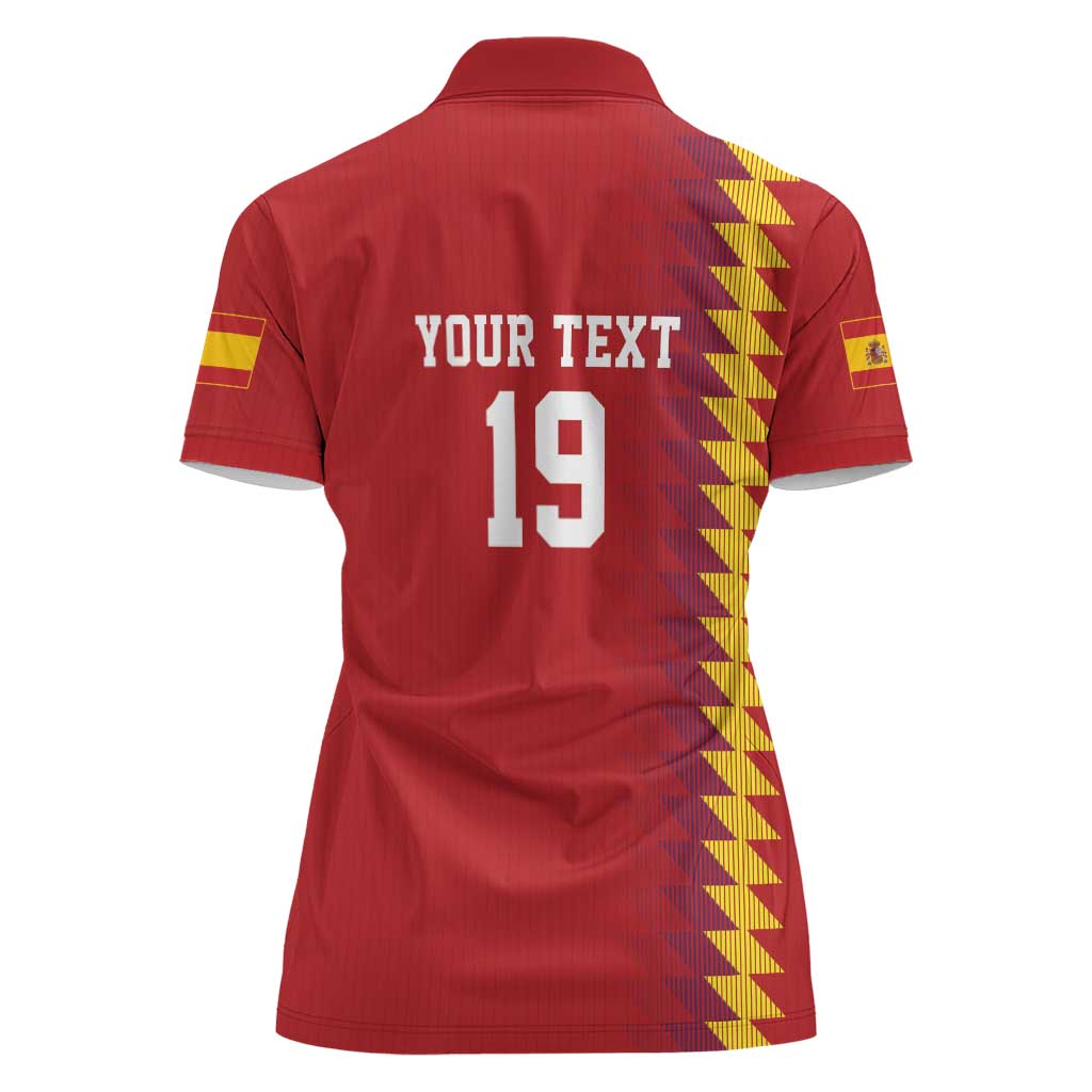Custom World Football 2026 Spain Women Polo Shirt Spanish Bull Rising Champions - Wonder Print Shop