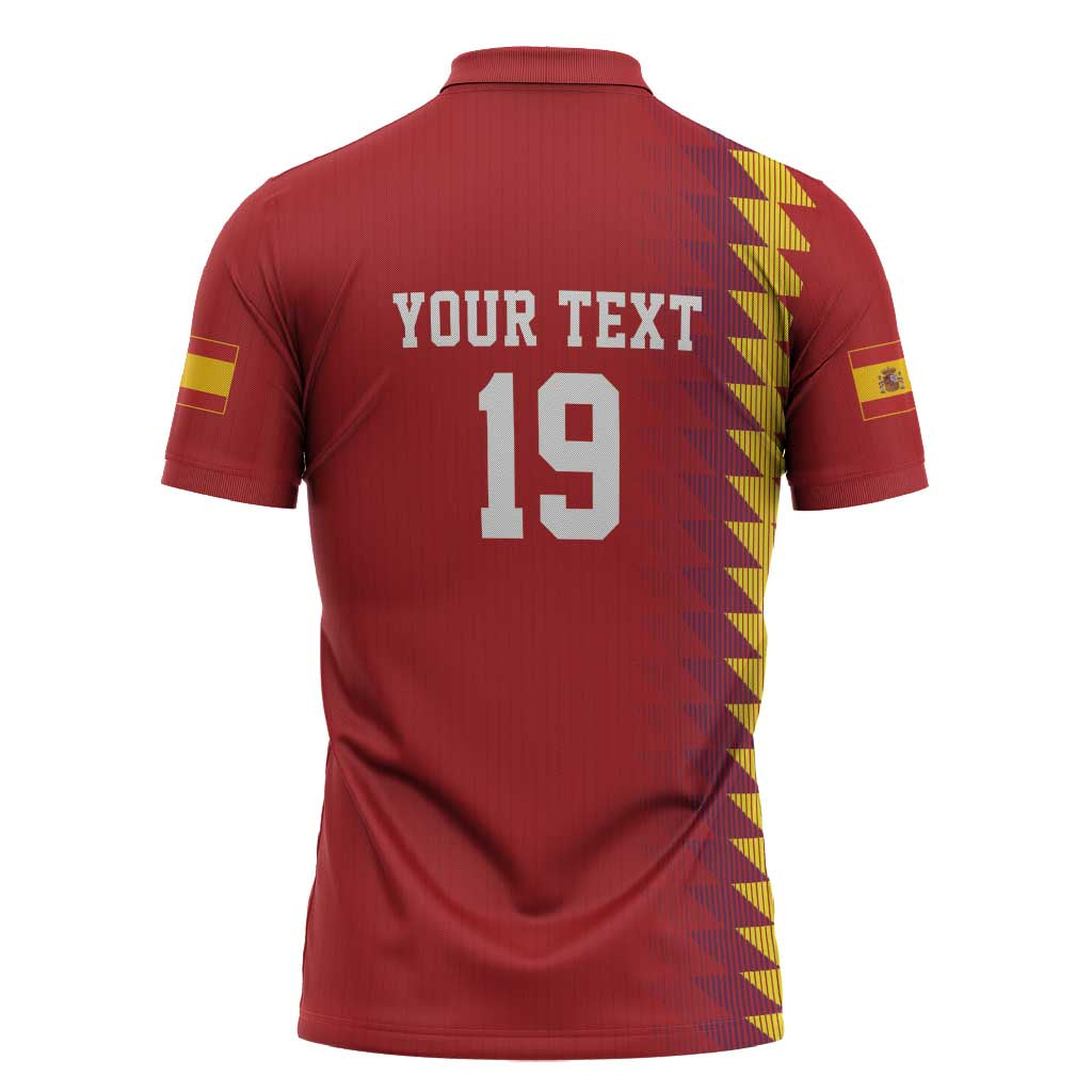 Custom World Football 2026 Spain Zipper Polo Shirt Spanish Bull Rising Champions - Wonder Print Shop