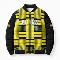 Custom World Football 2026 Ghana Bomber Puffer Jacket Rise With The Black Stars