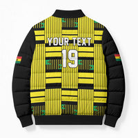 Custom World Football 2026 Ghana Bomber Puffer Jacket Rise With The Black Stars