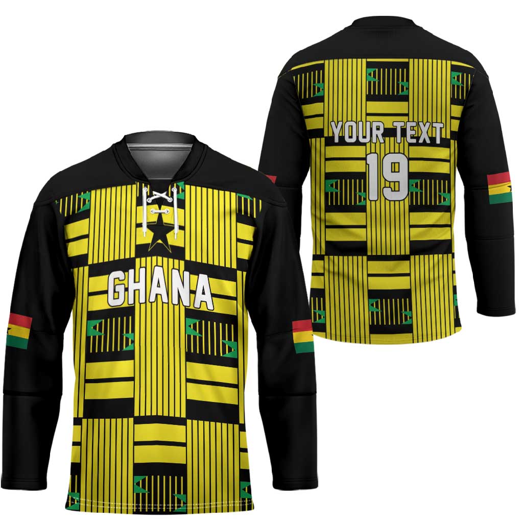 Custom World Football 2026 Ghana Hockey Jersey Rise With The Black Stars