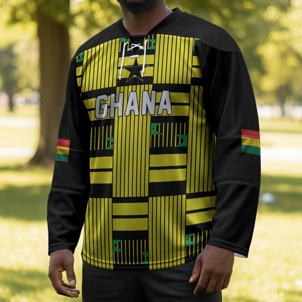 Custom World Football 2026 Ghana Hockey Jersey Rise With The Black Stars