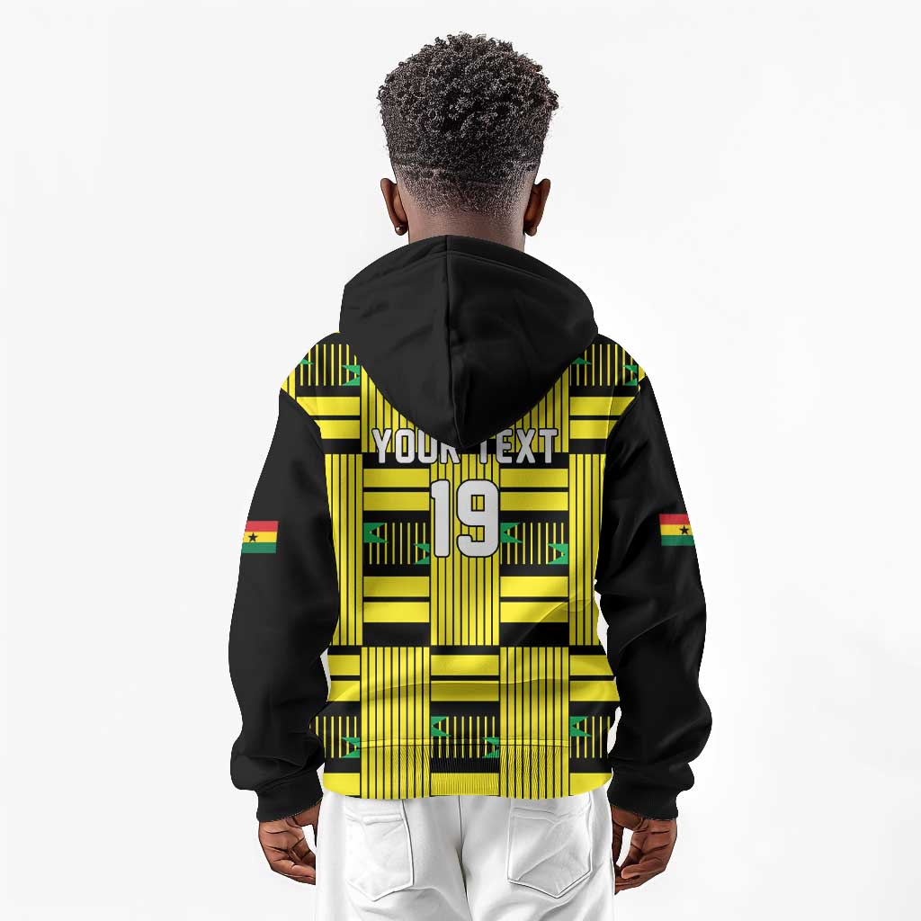 Custom World Football 2026 Ghana Kid Hoodie Rise With The Black Stars