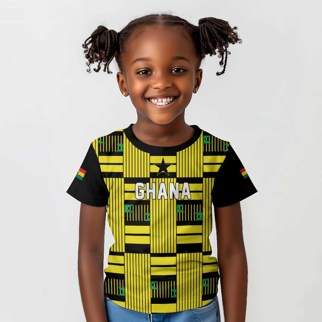Custom World Football 2026 Ghana Kid T shirt Rise With The Black Stars