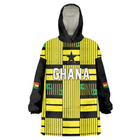 Custom World Football 2026 Ghana Kid Wearable Blanket Hoodie Rise With The Black Stars