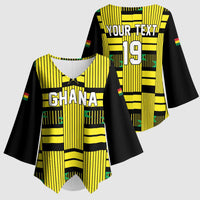 Custom World Football 2026 Ghana Kimono Sleeve Blouse Rise With The Black Stars