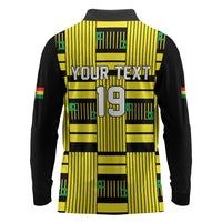 Custom World Football 2026 Ghana Long Sleeve Polo Shirt Rise With The Black Stars