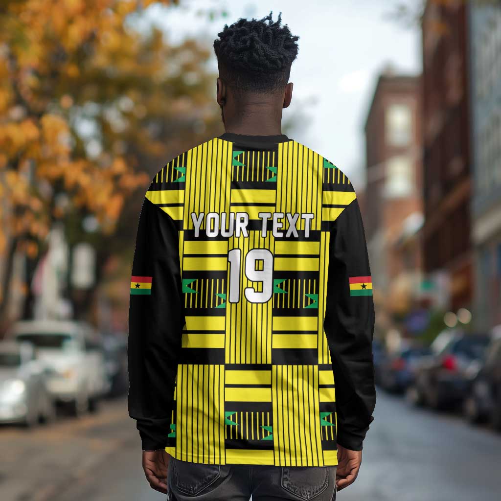 Custom World Football 2026 Ghana Long Sleeve Shirt Rise With The Black Stars