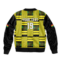 Custom World Football 2026 Ghana Sleeve Zip Bomber Jacket Rise With The Black Stars