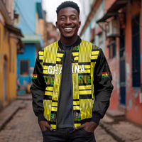 Custom World Football 2026 Ghana Sleeve Zip Bomber Jacket Rise With The Black Stars