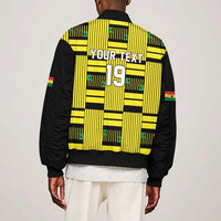 Custom World Football 2026 Ghana Sleeve Zip Bomber Jacket Rise With The Black Stars