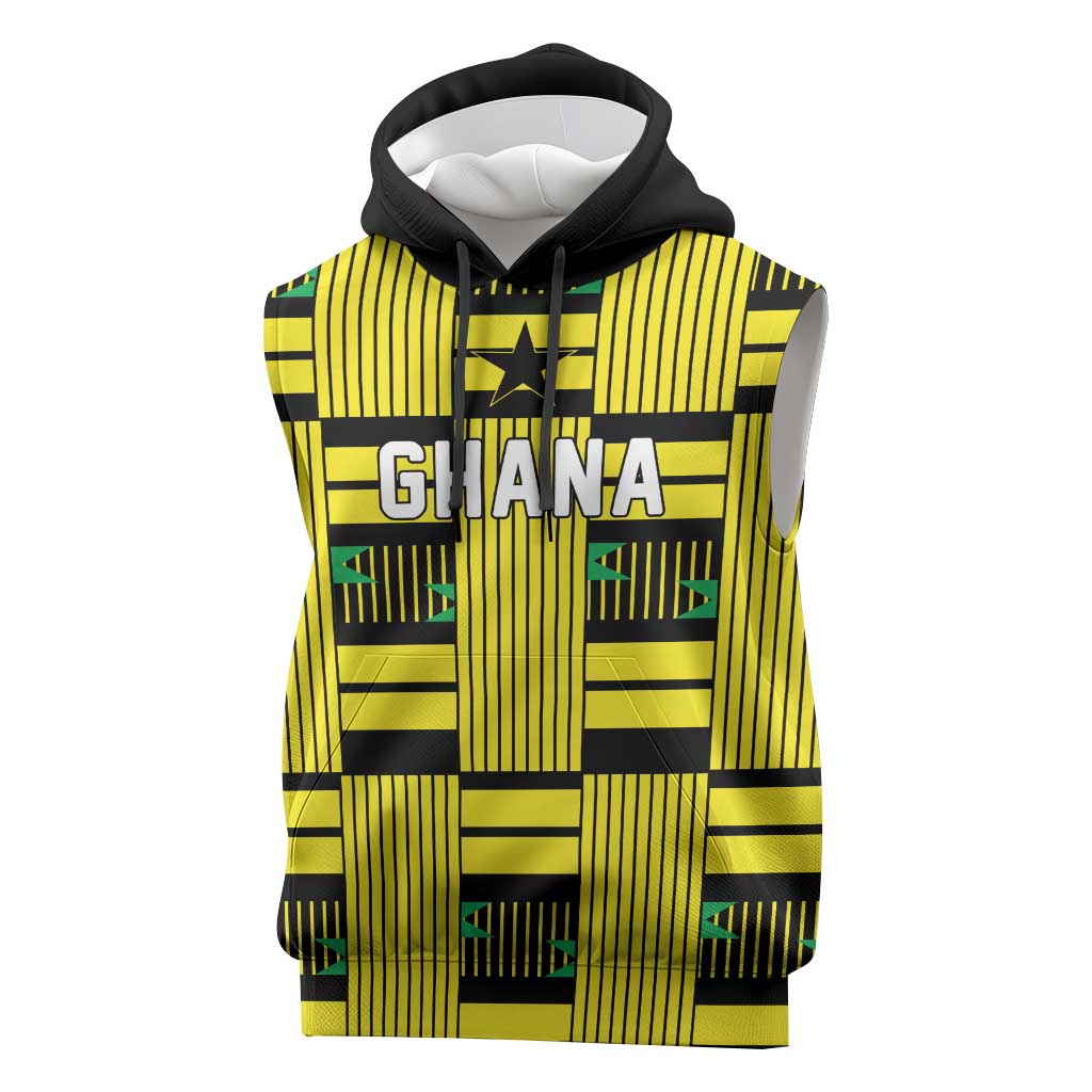 Custom World Football 2026 Ghana Sleeveless Hoodie Rise With The Black Stars