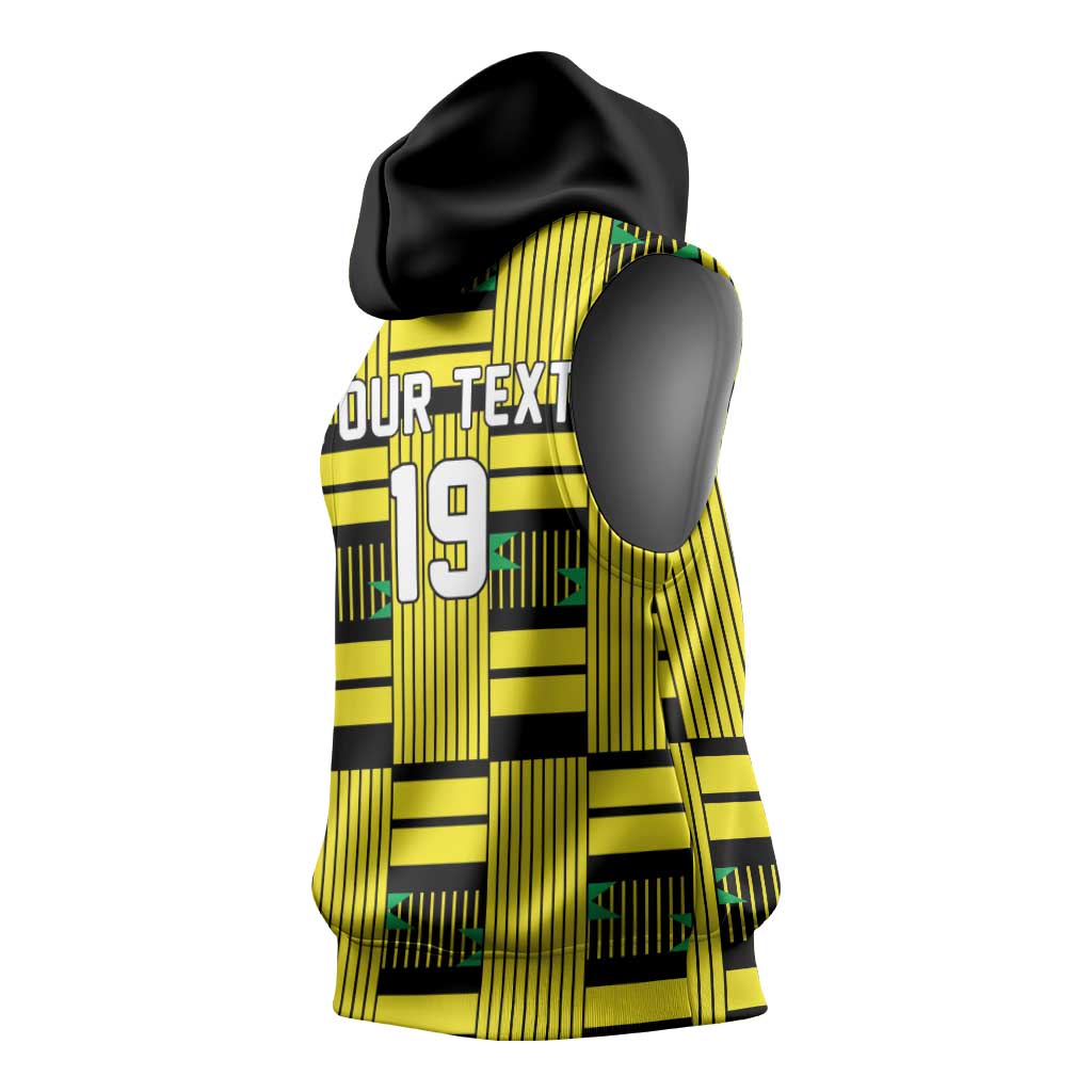 Custom World Football 2026 Ghana Sleeveless Hoodie Rise With The Black Stars