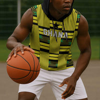 Custom World Football 2026 Ghana Sleeveless Hoodie Rise With The Black Stars