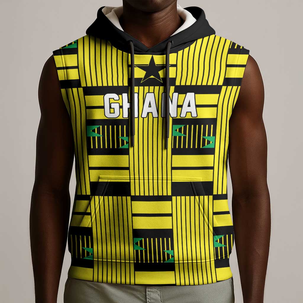 Custom World Football 2026 Ghana Sleeveless Hoodie Rise With The Black Stars