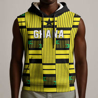 Custom World Football 2026 Ghana Sleeveless Hoodie Rise With The Black Stars