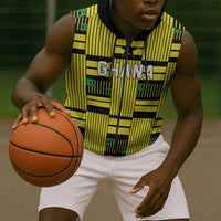 Custom World Football 2026 Ghana Sleeveless Zip Hoodie Rise With The Black Stars