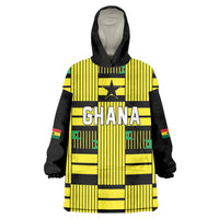 Custom World Football 2026 Ghana Wearable Blanket Hoodie Rise With The Black Stars