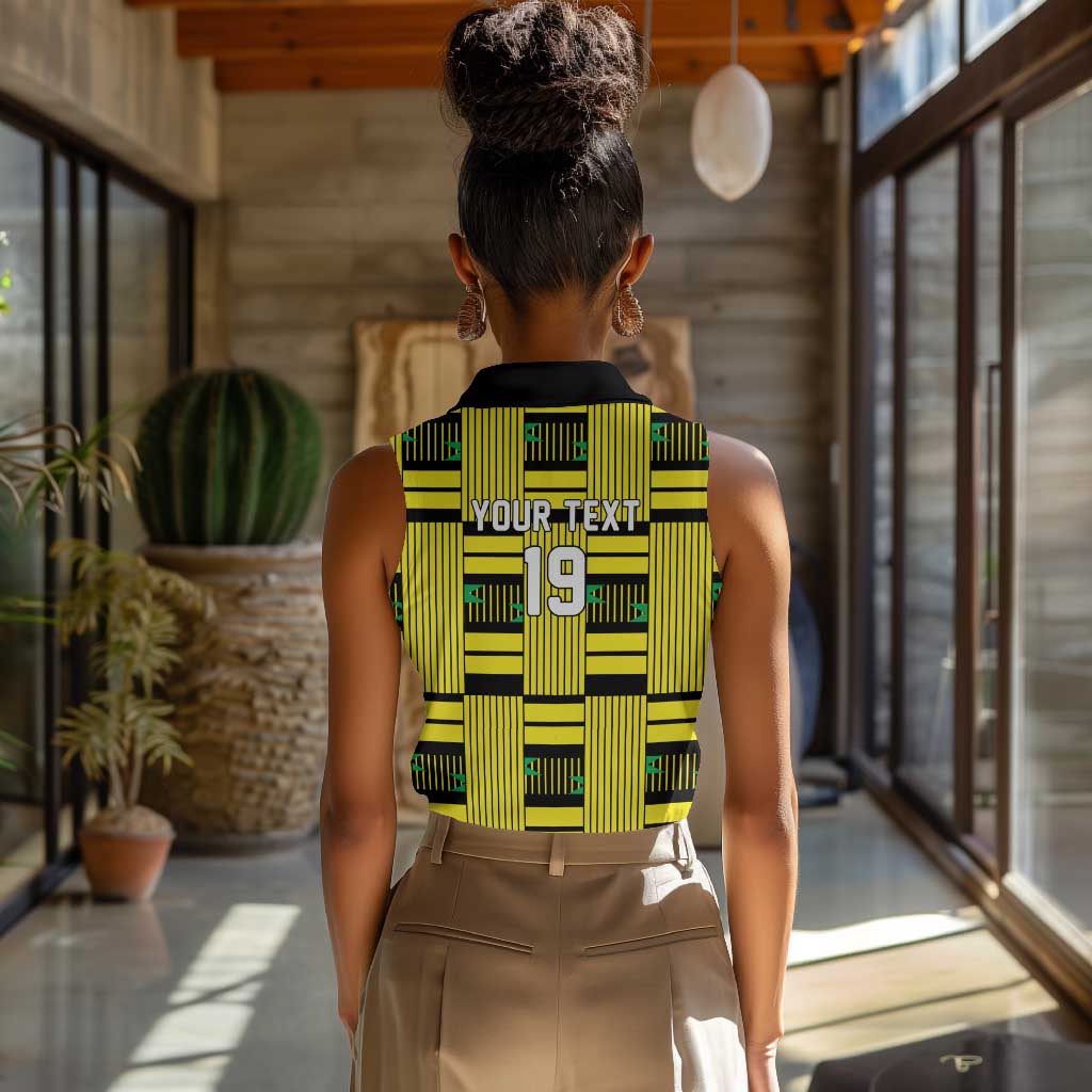 Custom World Football 2026 Ghana Women Sleeveless Polo Shirt Rise With The Black Stars