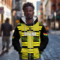 Custom World Football 2026 Ghana Zip Hoodie Rise With The Black Stars