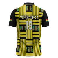 Custom World Football 2026 Ghana Zipper Polo Shirt Rise With The Black Stars