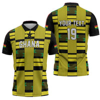 Custom World Football 2026 Ghana Zipper Polo Shirt Rise With The Black Stars