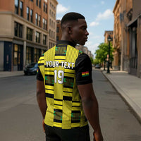 Custom World Football 2026 Ghana Zipper Polo Shirt Rise With The Black Stars