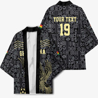 Custom World Football 2026 Ghana Kimono Black Stars Rise with Black Adinkra Pattern