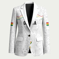 Custom World Football 2026 Ghana Blazer Black Stars Rise with White Adinkra Pattern