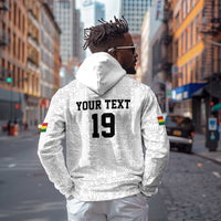 Custom World Football 2026 Ghana Hoodie Black Stars Rise with White Adinkra Pattern