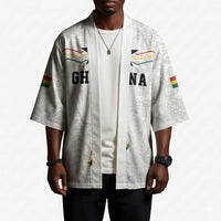 Custom World Football 2026 Ghana Kimono Black Stars Rise with White Adinkra Pattern