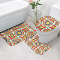 Green Sicilian Majolica Lemon Sun Art Bathroom Set