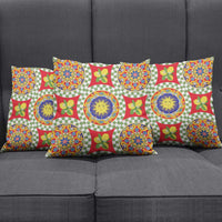 Green Sicilian Majolica Lemon Sun Art Pillow Cover
