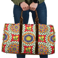 Green Sicilian Majolica Lemon Sun Art Travel Bag