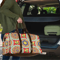 Green Sicilian Majolica Lemon Sun Art Travel Bag