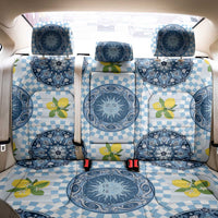Blue Sicilian Majolica Lemon Sun Art Back Car Seat Cover