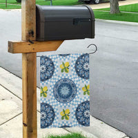 Blue Sicilian Majolica Lemon Sun Art Garden Flag