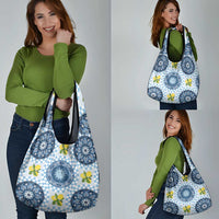 Blue Sicilian Majolica Lemon Sun Art Grocery Bag