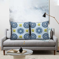 Blue Sicilian Majolica Lemon Sun Art Pillow Cover