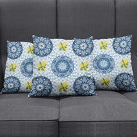Blue Sicilian Majolica Lemon Sun Art Pillow Cover