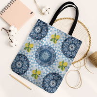 Blue Sicilian Majolica Lemon Sun Art Tote Bag