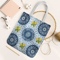Blue Sicilian Majolica Lemon Sun Art Tote Bag