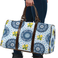 Blue Sicilian Majolica Lemon Sun Art Travel Bag