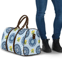 Blue Sicilian Majolica Lemon Sun Art Travel Bag