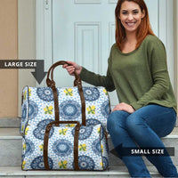 Blue Sicilian Majolica Lemon Sun Art Travel Bag