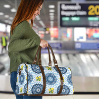 Blue Sicilian Majolica Lemon Sun Art Travel Bag