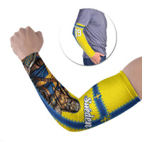Custom World Football 2026 Sweden Arm Sleeves Go Blagult Viking Glory