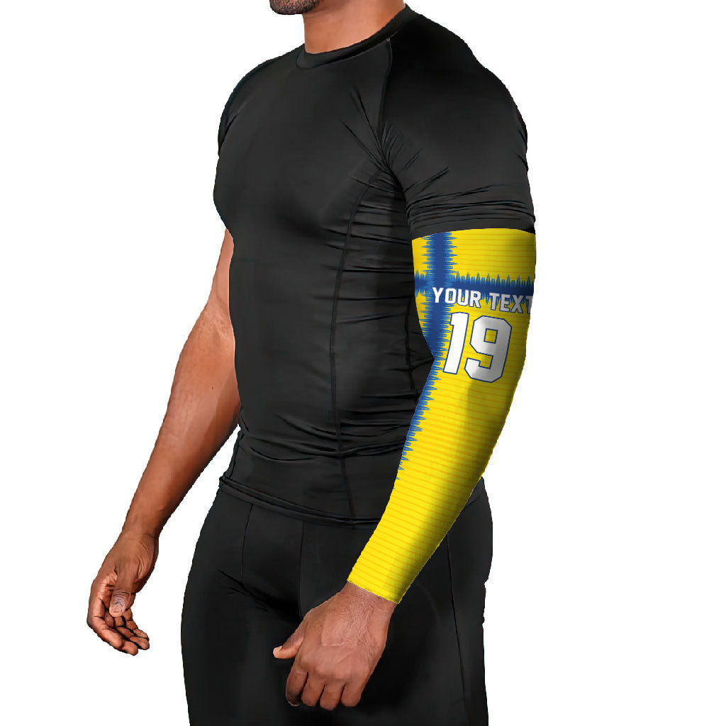 Custom World Football 2026 Sweden Arm Sleeves Go Blagult Viking Glory