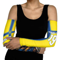 Custom World Football 2026 Sweden Arm Sleeves Go Blagult Viking Glory
