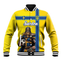 Custom World Football 2026 Sweden Baseball Jacket Go Blagult Viking Glory